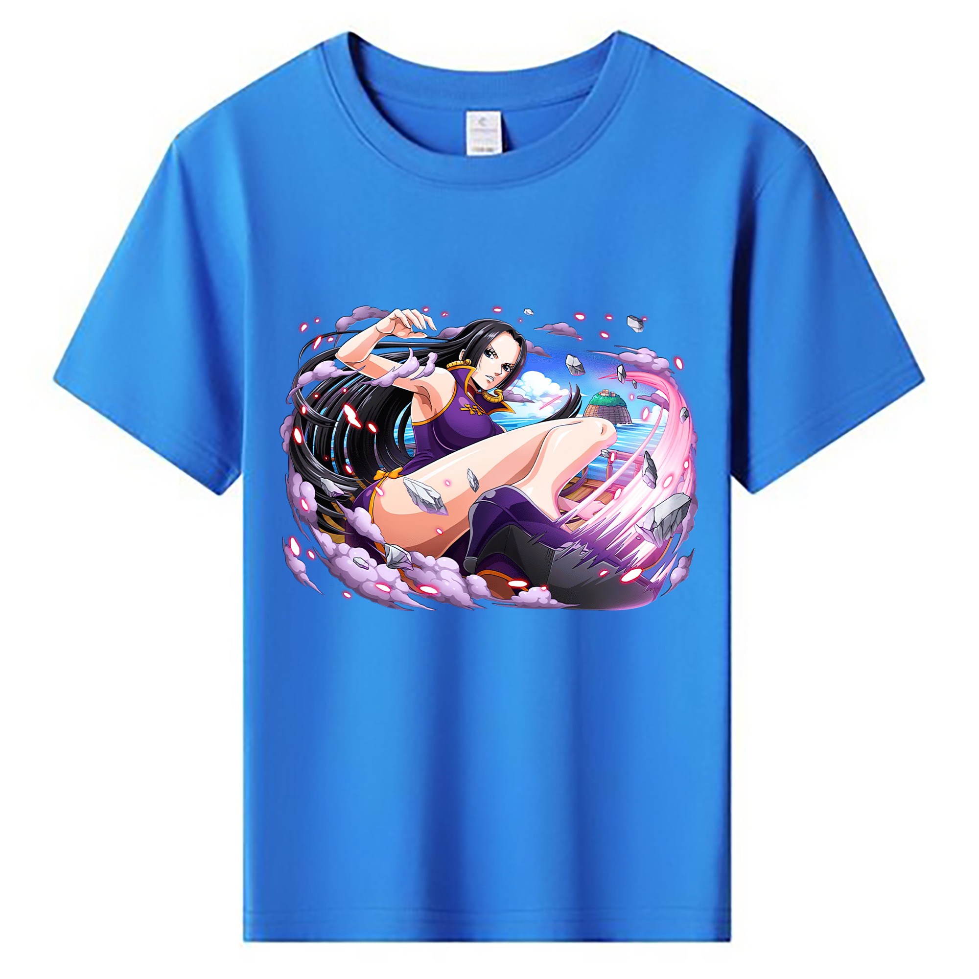ワンピース ボア・ハンコック ONE PIECE Boa·Hancock 綿100％キッズTシャツ（フロントプリント）
